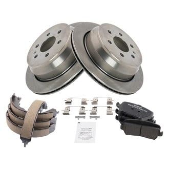 TRQ® - Performance Semi-Metallic Brake Kit with Parking Brake Shoes