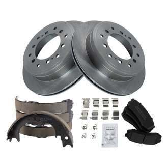 TRQ® - Performance Semi-Metallic Brake Kit with Parking Brake Shoes