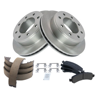 TRQ® - Performance Semi-Metallic Rear Brake Kit with Parking Brake Shoes