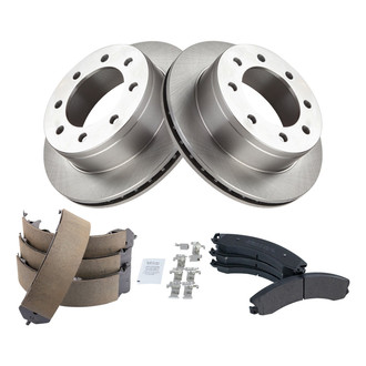 TRQ® - Performance Semi-Metallic Rear Brake Kit with Parking Brake Shoes