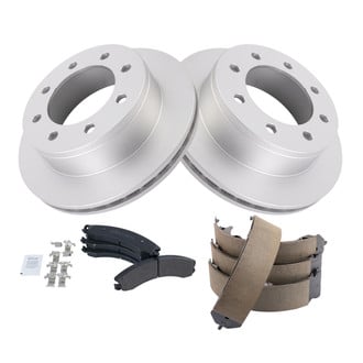 TRQ® - Performance Semi-Metallic Rear Brake Kit with Parking Brake Shoes