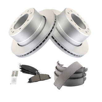 TRQ® - Performance Semi-Metallic Brake Kit with Parking Brake Shoes