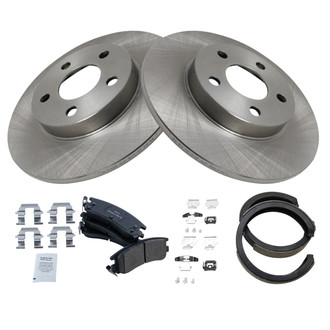 TRQ® - Performance Semi-Metallic Brake Kit with Parking Brake Shoes