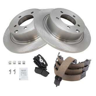 TRQ® - Performance Semi-Metallic Brake Kit with Parking Brake Shoes