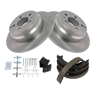 TRQ® - Performance Semi-Metallic Brake Kit with Parking Brake Shoes
