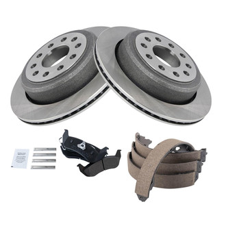 TRQ® - Performance Semi-Metallic Brake Kit with Parking Brake Shoes