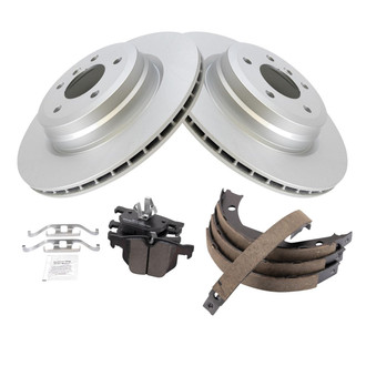 TRQ® - Performance Semi-Metallic Brake Kit with Parking Brake Shoes