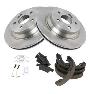 TRQ® - Performance Semi-Metallic Brake Kit with Parking Brake Shoes