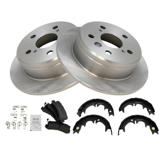 TRQ® - Performance Semi-Metallic Brake Kit with Parking Brake Shoes