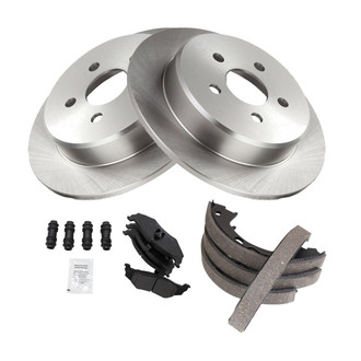 TRQ® - Performance Semi-Metallic Brake Kit with Parking Brake Shoes