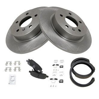 TRQ® - Performance Semi-Metallic Brake Kit with Parking Brake Shoes