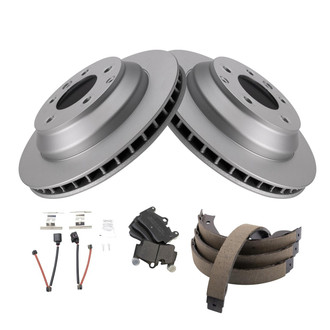 TRQ® - Performance Semi-Metallic Brake Kit with Parking Brake Shoes