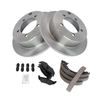 TRQ® - Performance Semi-Metallic Brake Kit with Parking Brake Shoes