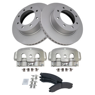 TRQ® - Performance Semi-Metallic Front Brake Kit with Calipers