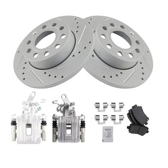 TRQ® - Performance Ceramic Rear Brake Kit with Calipers