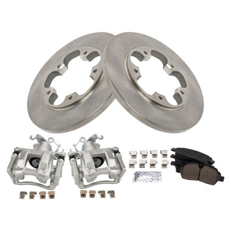 TRQ® - Performance Ceramic Rear Brake Kit with Calipers