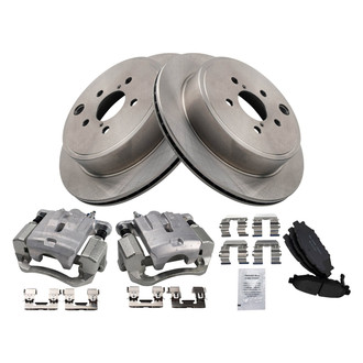 TRQ® - Performance Ceramic Rear Brake Kit with Calipers