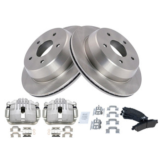 TRQ® - Performance Ceramic Rear Brake Kit with Calipers
