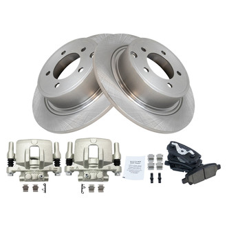 TRQ® - Performance Ceramic Rear Brake Kit with Calipers