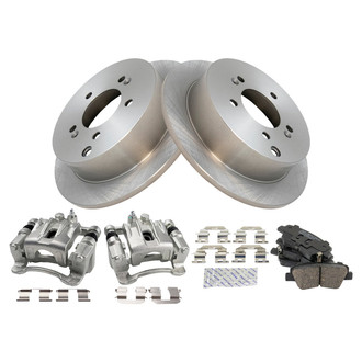 TRQ® - Performance Ceramic Rear Brake Kit with Calipers
