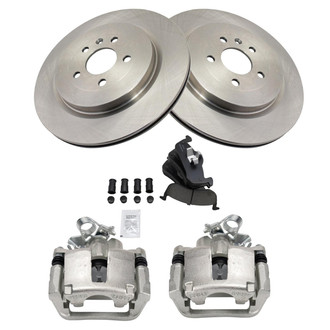 TRQ® - Performance Ceramic Rear Brake Kit with Calipers