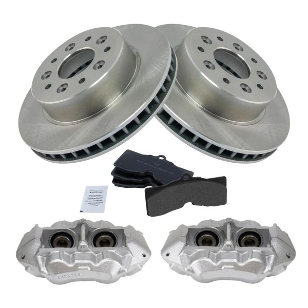 TRQ® - Performance Semi-Metallic Front Brake Kit with Calipers