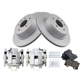 TRQ® - Performance Ceramic Rear Brake Kit with Calipers