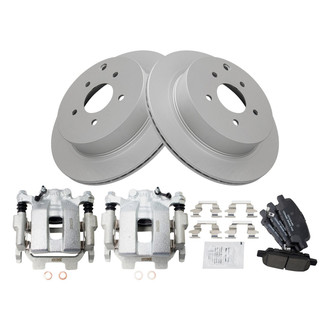 TRQ® - Performance Ceramic Rear Brake Kit with Calipers