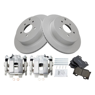 TRQ® - Performance Ceramic Rear Brake Kit with Calipers