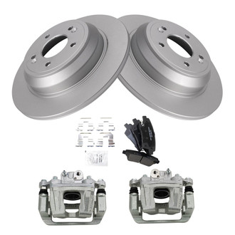 TRQ® - Performance Ceramic Rear Brake Kit with Calipers