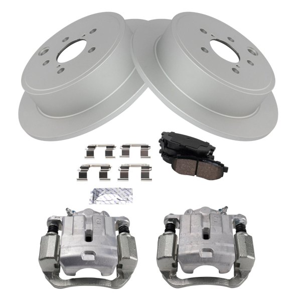 TRQ® - Performance Ceramic Rear Brake Kit with Calipers