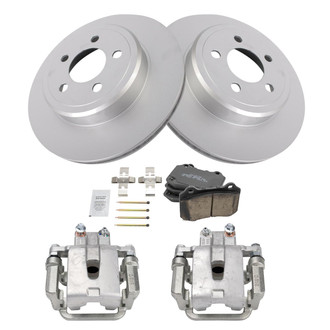 TRQ® - Performance Ceramic Rear Brake Kit with Calipers