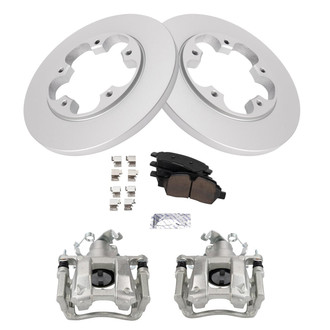 TRQ® - Performance Ceramic Rear Brake Kit with Calipers