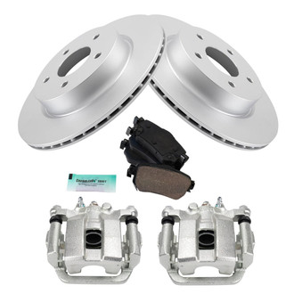 TRQ® - Performance Ceramic Rear Brake Kit with Calipers
