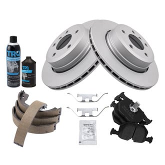 TRQ® - Disc Brake Kit with Semi-Metallic Pads and Shoes