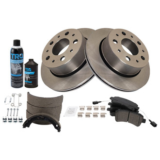 TRQ® - Disc Brake Kit with Ceramic Pads and Shoes