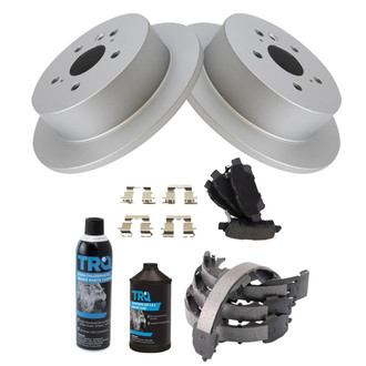 TRQ® - Disc Brake Kit with Semi-Metallic Pads and Shoes