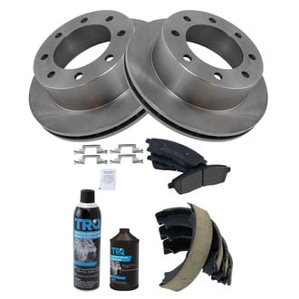 TRQ® - Disc Brake Kit with Semi-Metallic Pads and Shoes