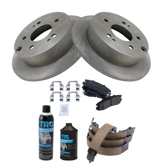TRQ® - Disc Brake Kit with Semi-Metallic Pads and Shoes