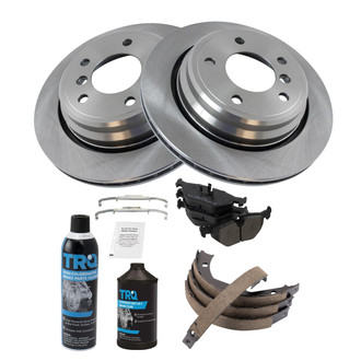 TRQ® - Disc Brake Kit with Semi-Metallic Pads and Shoes