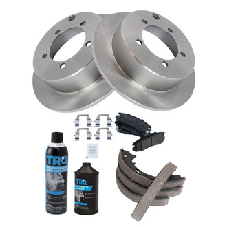 TRQ® - Disc Brake Kit with Semi-Metallic Pads and Shoes