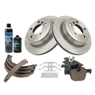 TRQ® - Rear Disc Brake Kit with Ceramic Pads and Shoes