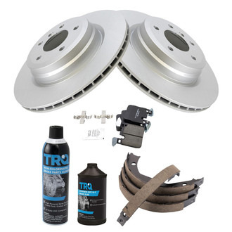 TRQ® - Rear Disc Brake Kit with Ceramic Pads and Shoes