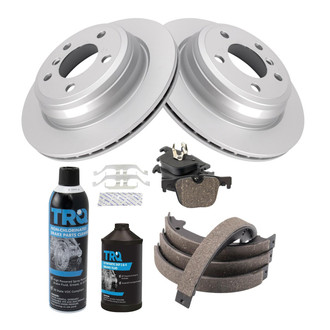 TRQ® - Rear Disc Brake Kit with Ceramic Pads and Shoes