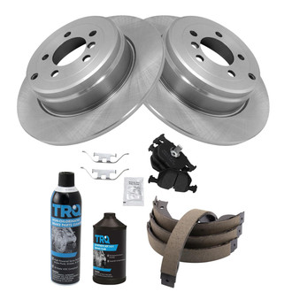 TRQ® - Disc Brake Kit with Semi-Metallic Pads and Shoes