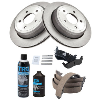 TRQ® - Disc Brake Kit with Semi-Metallic Pads and Shoes