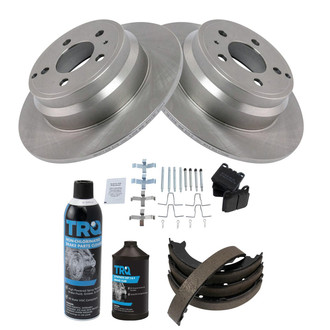 TRQ® - Disc Brake Kit with Semi-Metallic Pads and Shoes