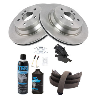 TRQ® - Disc Brake Kit with Semi-Metallic Pads and Shoes