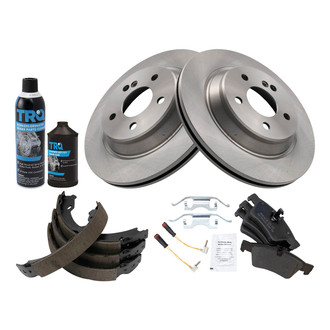 TRQ® - Disc Brake Kit with Semi-Metallic Pads and Shoes