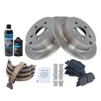 TRQ® - Disc Brake Kit with Semi-Metallic Pads and Shoes
